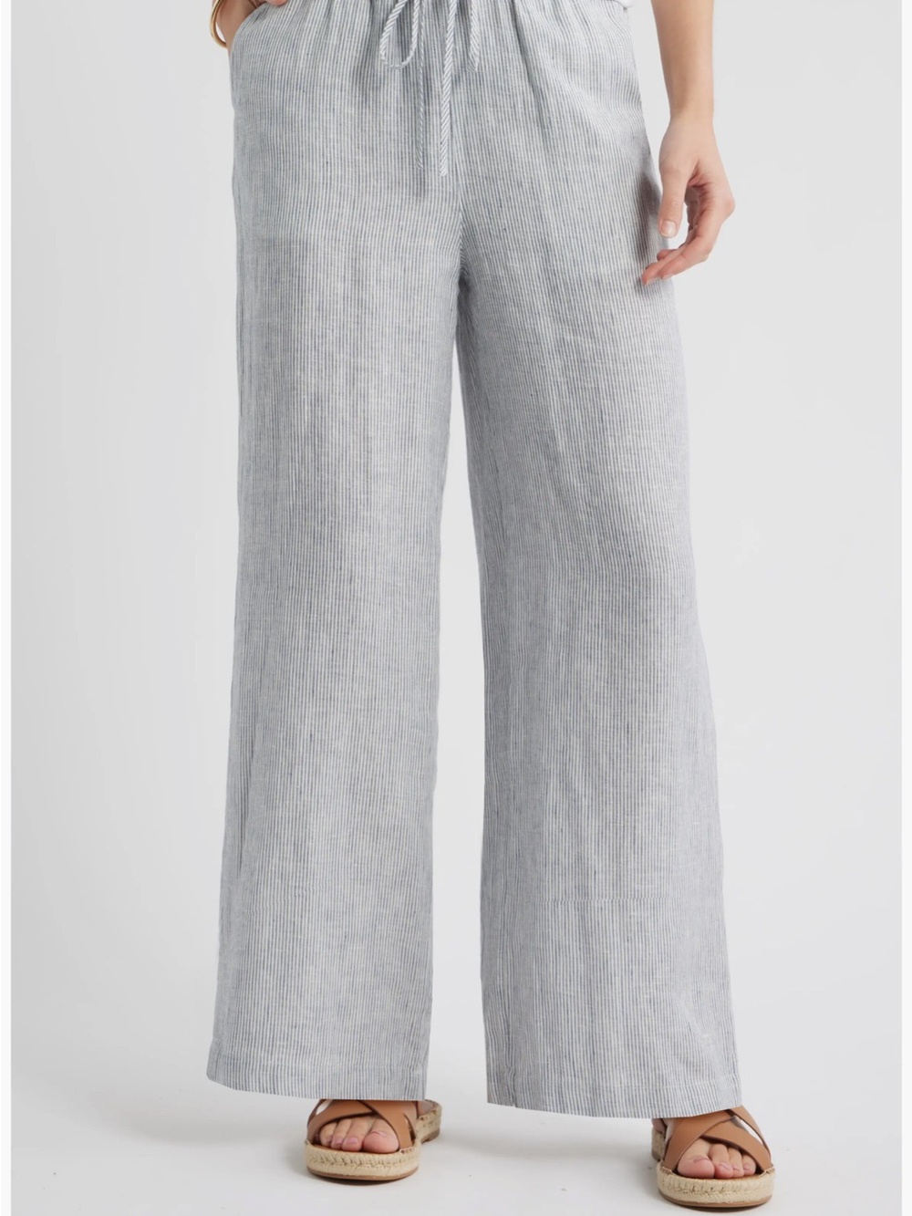 Caslon Light Gray Corduroy Drawstring Pants